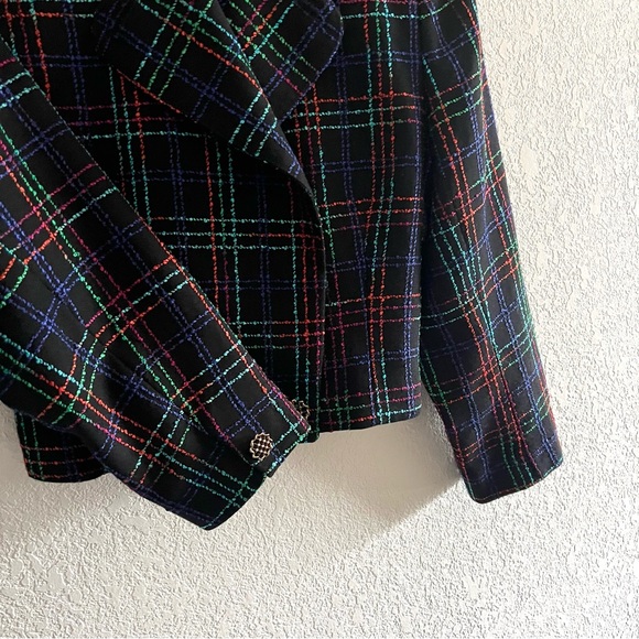 Vintage Pendleton multicolor plaid cropped blazer - Picture 4 of 7